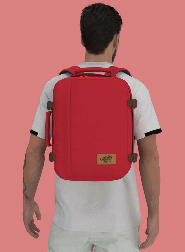"Krepšys Cabin Zero Classic 28L - CABINZERO - Londono Raudona - 39 cm - Atsparus - Vandens nepralaidus"