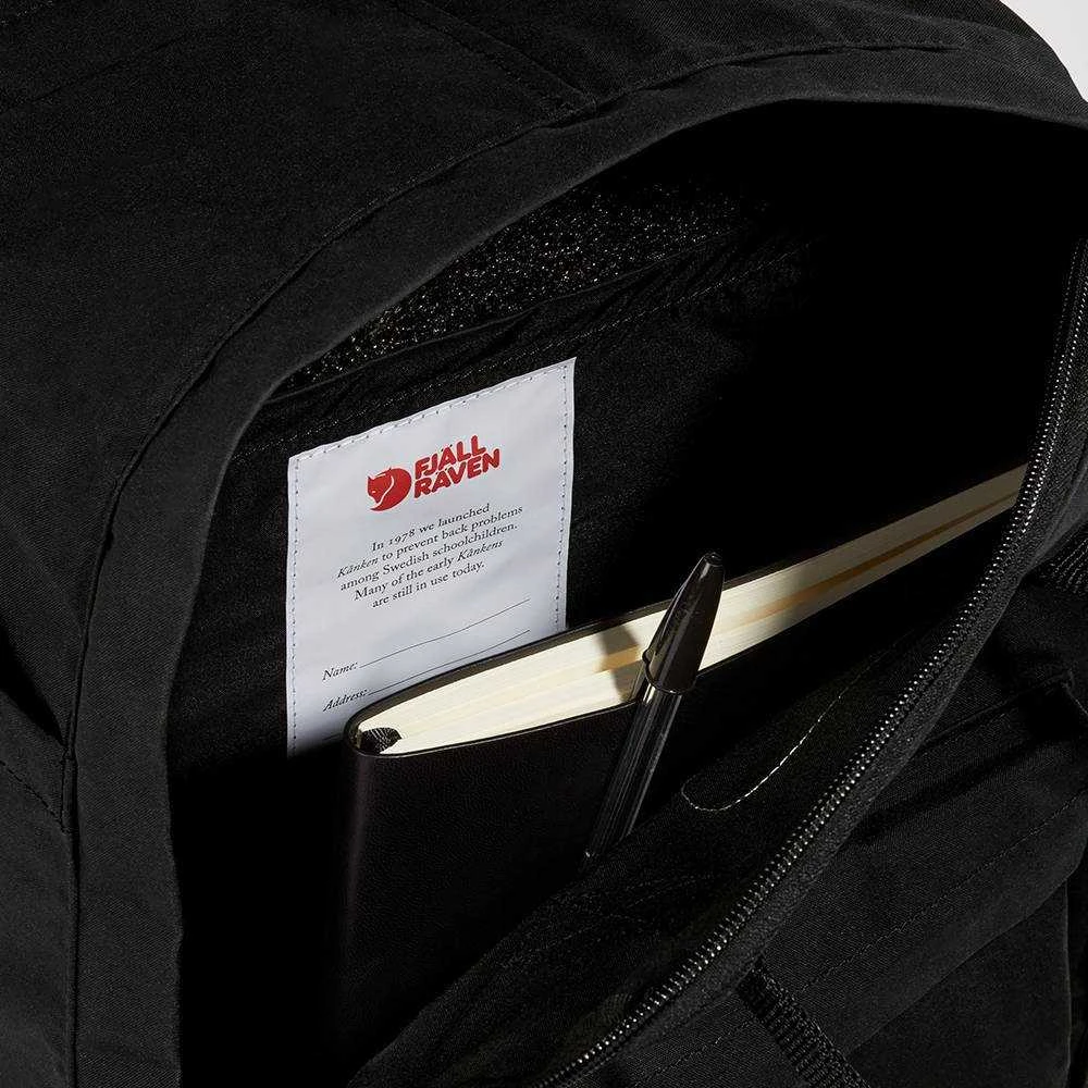 Fjällräven Kanken kuprinė juoda poliamidas, polipropilenas (PP), vinilonas