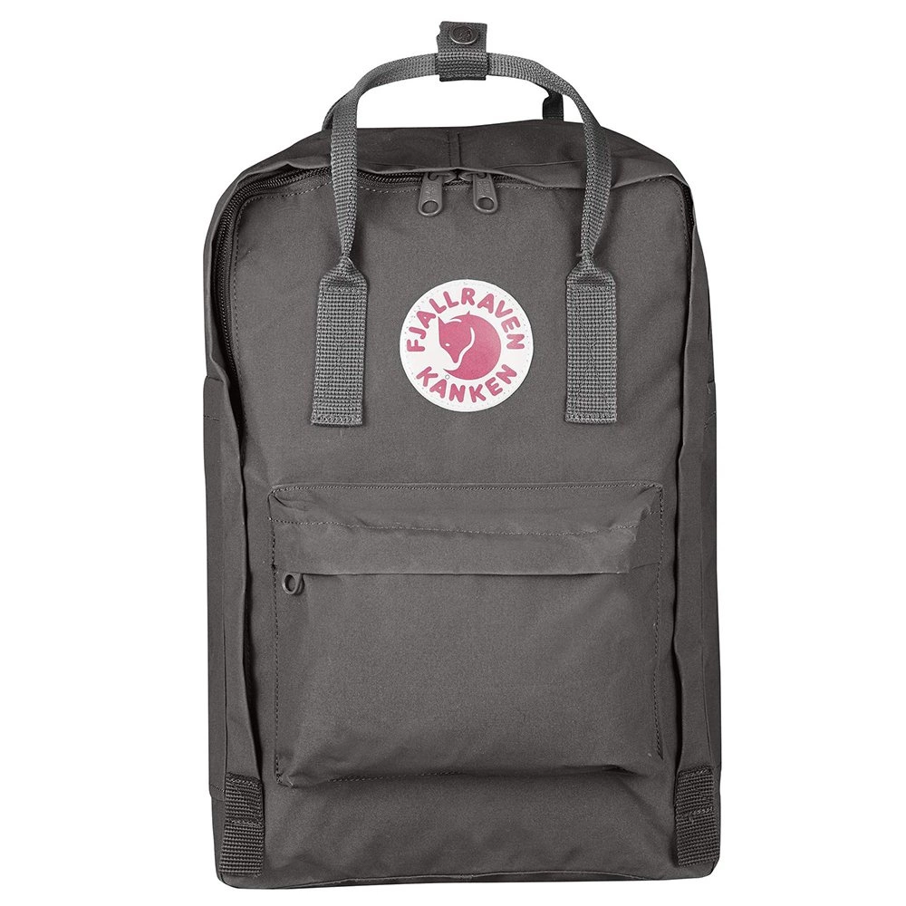 Carruzzo Kuprinė nešiojamam kompiuteriui Fjällräven Kanken 15", kelioninė kuprinė, pilka, poliamidas, polipropilenas (PP), vinilas