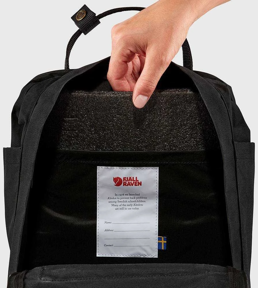 Fjällräven Kanken kuprinė juoda poliamidas, polipropilenas (PP), vinilonas