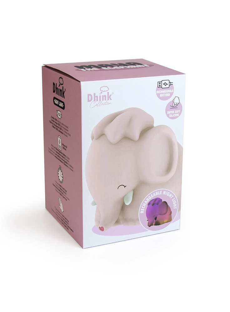 Dhink Silikoninė naktinė lemputė "drambliukas Maya" Usb įkrovimu