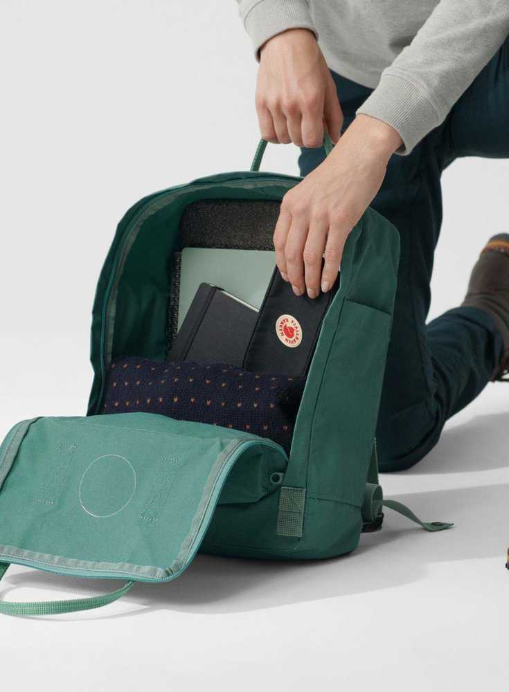 Fjallraven Kanken miesto kuprinė - ochros/konfeti raštas
