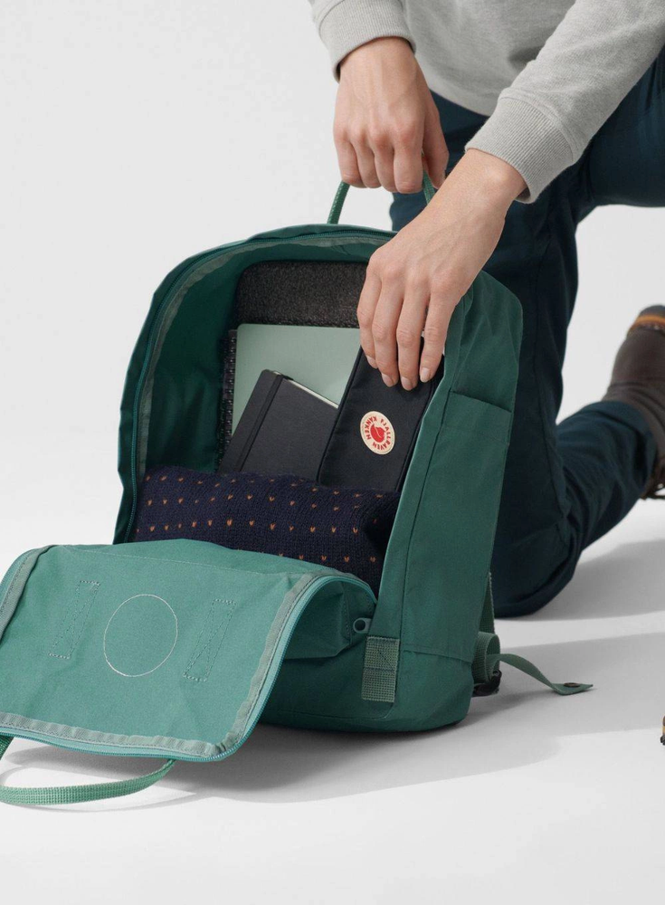Fjallraven Kanken miesto kuprinė - ochros/konfeti raštas