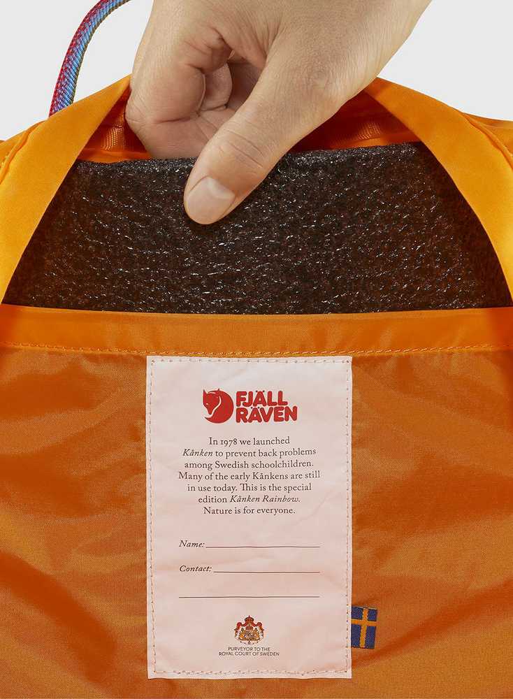Carruzzo Fjällräven Kanken Rainbow kuprinė Kasdienė kuprinė Ąžuolas Vinilonas