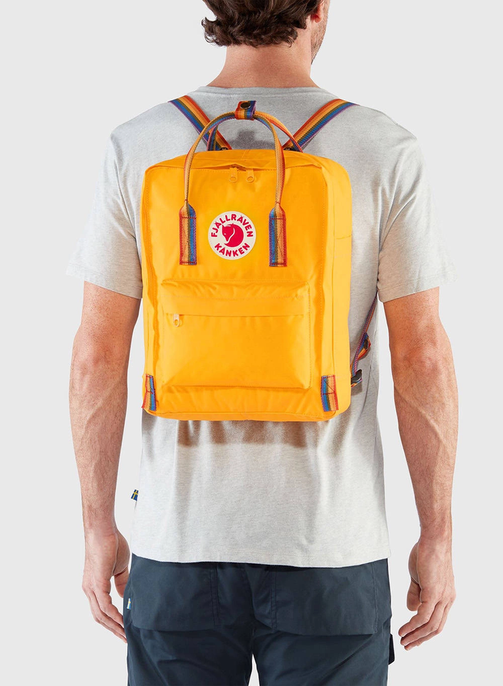 Carruzzo Fjällräven Kanken Rainbow kuprinė Kasdienė kuprinė Ąžuolas Vinilonas