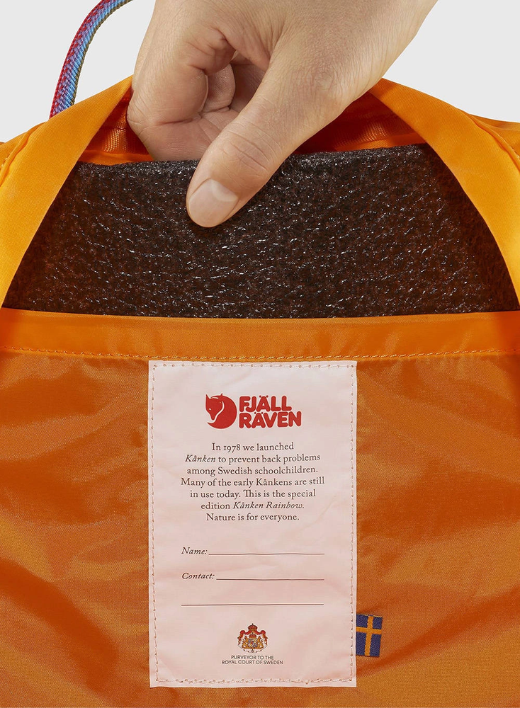 Carruzzo Fjällräven Kanken Rainbow kuprinė Kasdienė kuprinė Ąžuolas Vinilonas