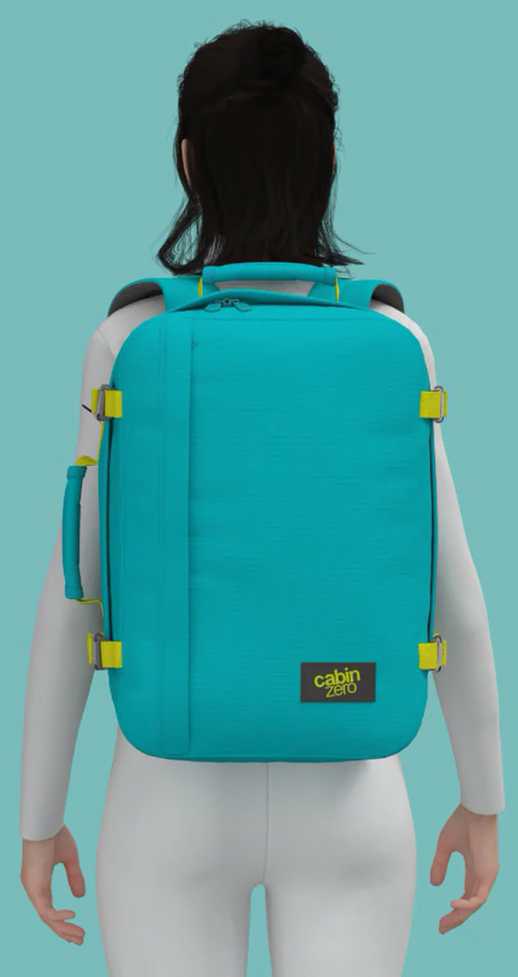 Kelioninis rankinio bagažo dėklas Cabinzero Classic 36l Aqua Lagoon