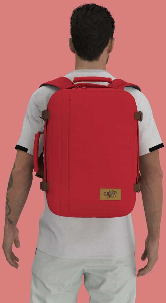 Cabinzero Classic 36l kelioninis kuprinės-rankinės, London Raudona