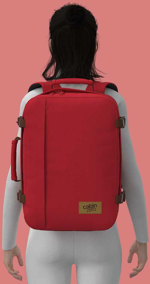 Cabinzero Classic 36l kelioninis kuprinės-rankinės, London Raudona