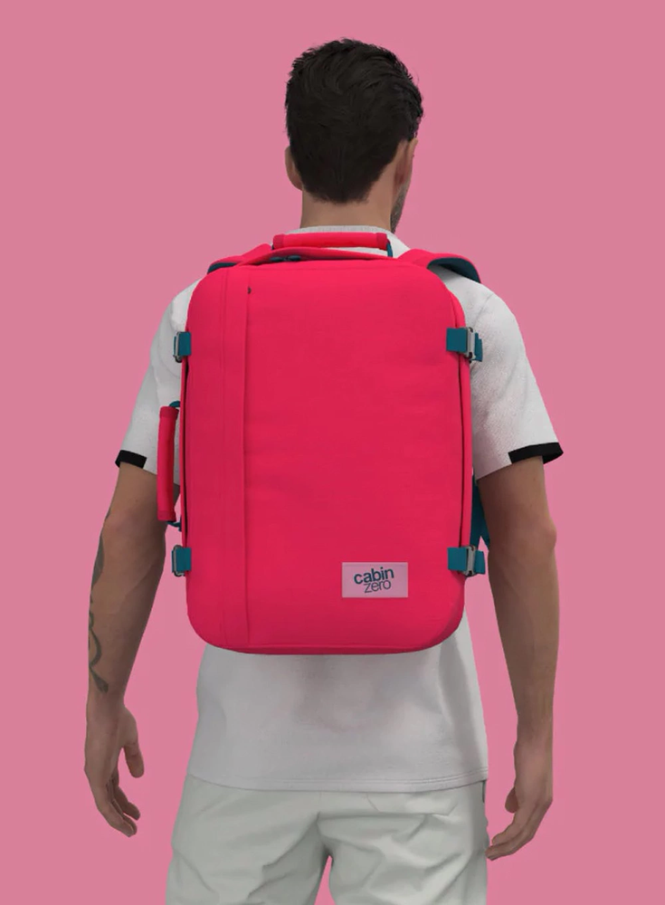 Kelioninis rankinio bagažo dėklas Cabinzero Classic 36l, Miami Magenta