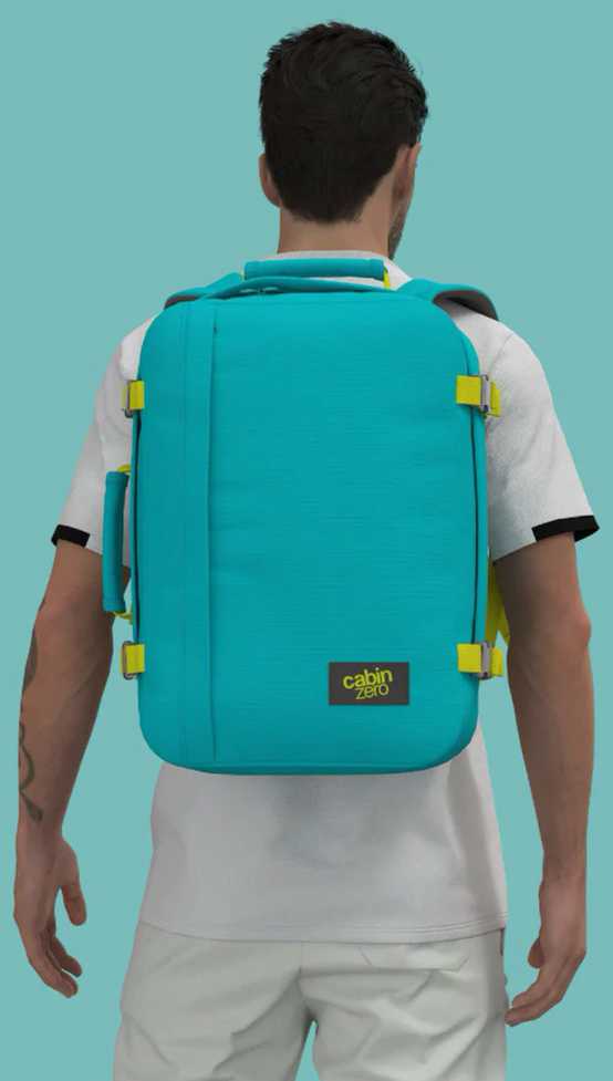 Kelioninis rankinio bagažo dėklas Cabinzero Classic 36l Aqua Lagoon