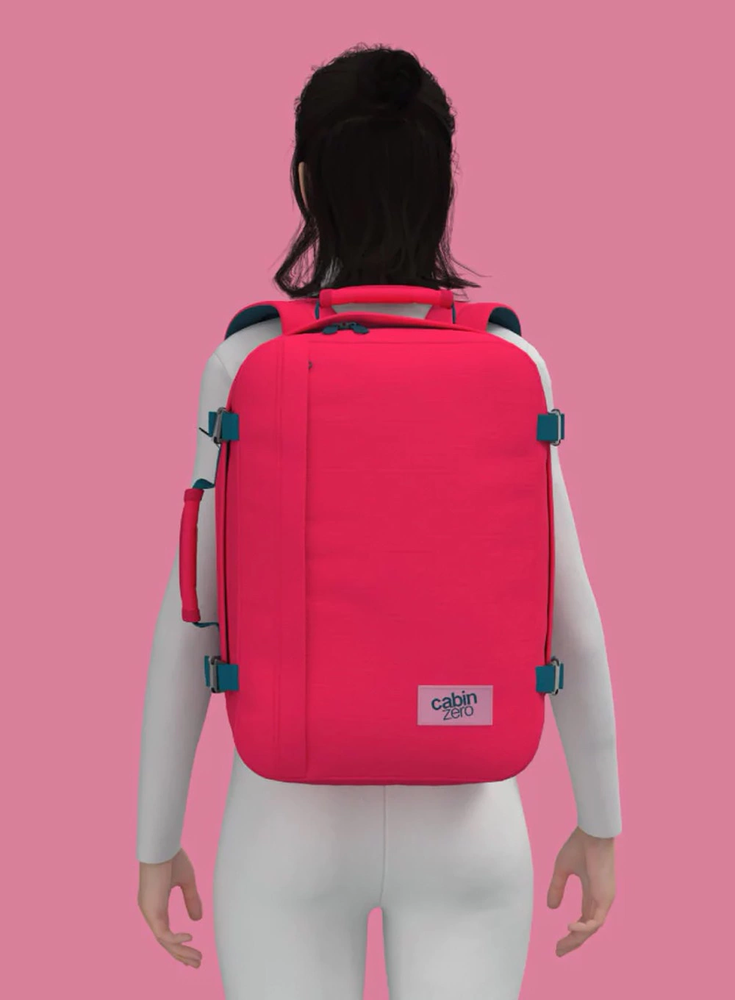 Kelioninis rankinio bagažo dėklas Cabinzero Classic 36l, Miami Magenta