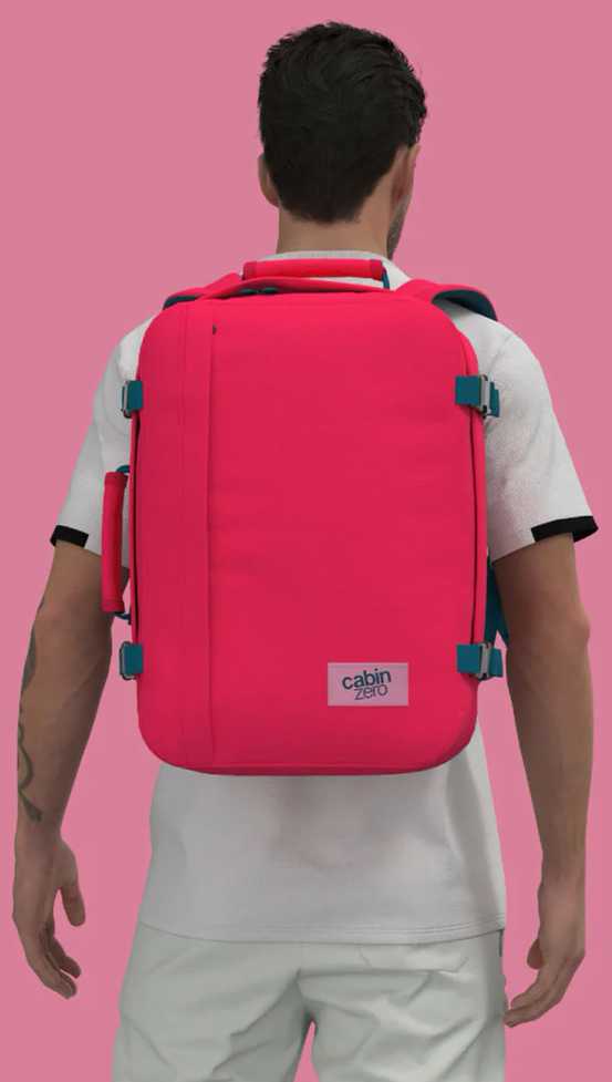Kelioninis rankinio bagažo dėklas Cabinzero Classic 36l, Miami Magenta