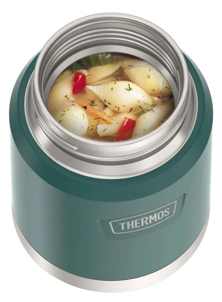 Thermos Icon 470 ml maisto termosas su sulankstomu šaukštu - žalias