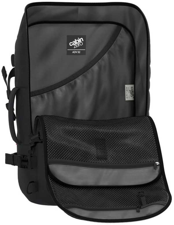Cabinzero Adv 32 L kuprinė - juoda, kelioninė, miesto