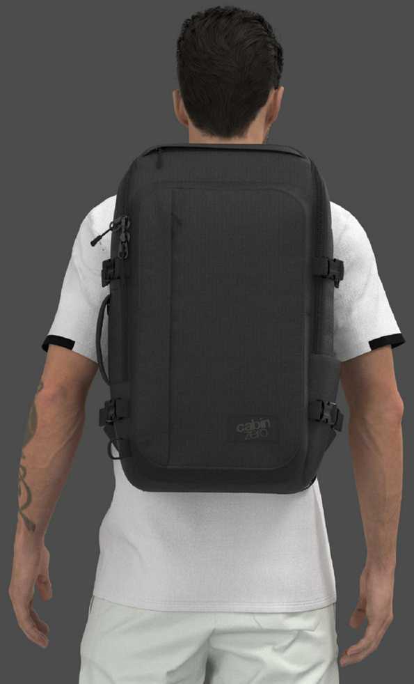 Cabinzero Adv 32 L kuprinė - juoda, kelioninė, miesto