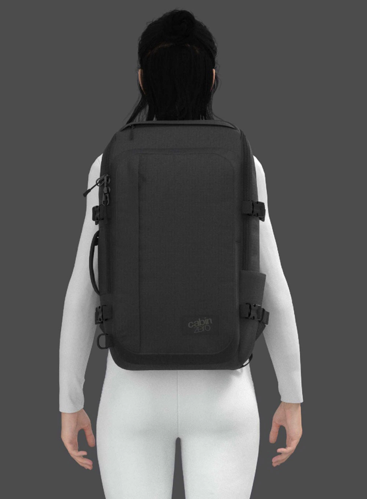 Cabinzero Adv 32 L kuprinė - juoda, kelioninė, miesto