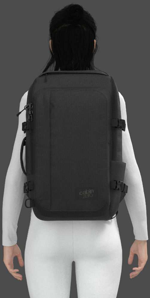 Cabinzero Adv 32 L kuprinė - juoda, kelioninė, miesto