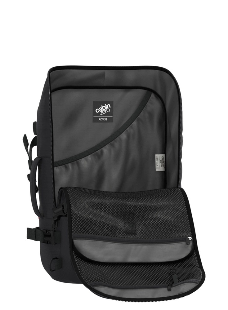 Cabinzero Adv 32 L kuprinė - juoda, kelioninė, miesto