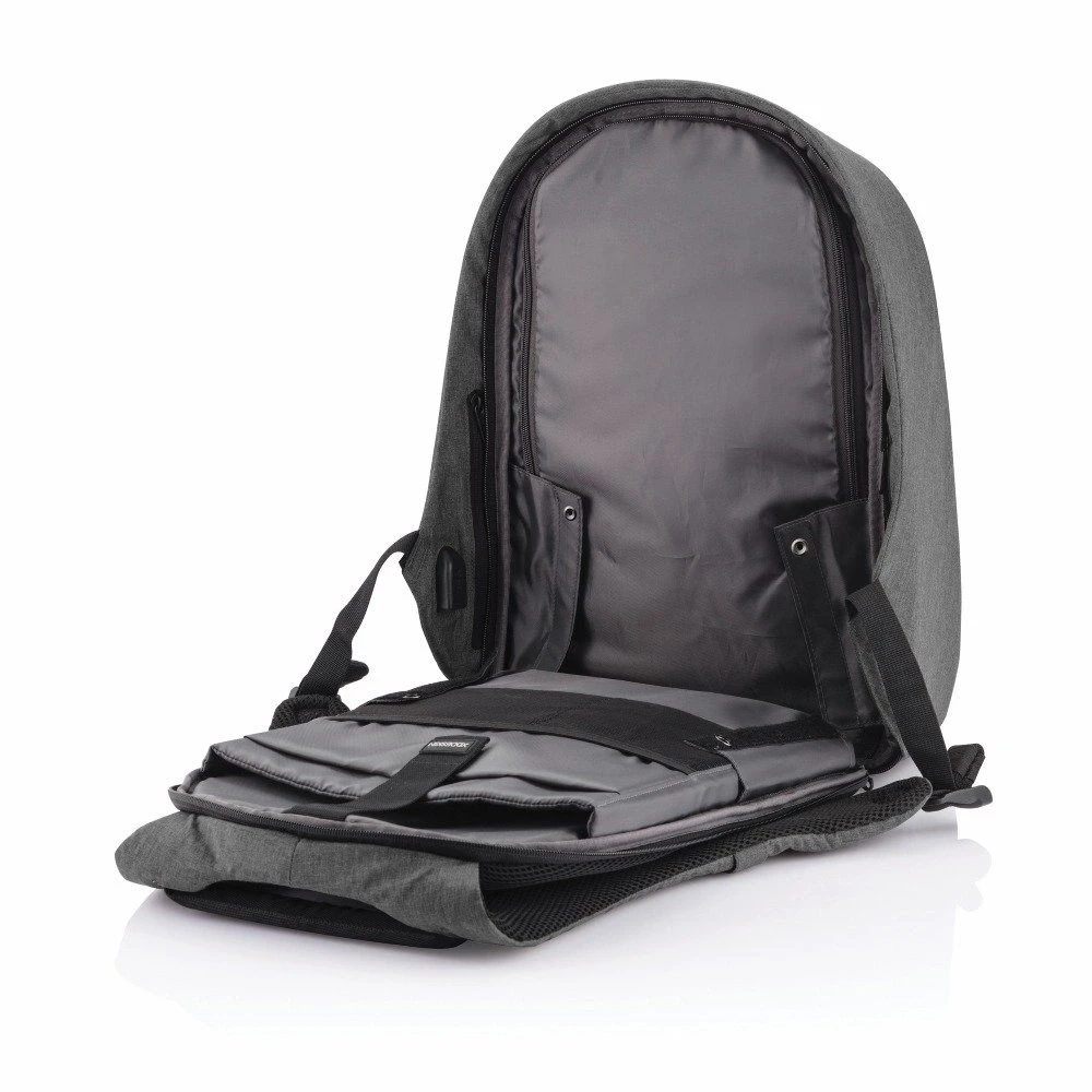 Kuprinė su apsauga nuo vagių XD Design Bobby Hero Regular, Juodos/Pilkos spalvos