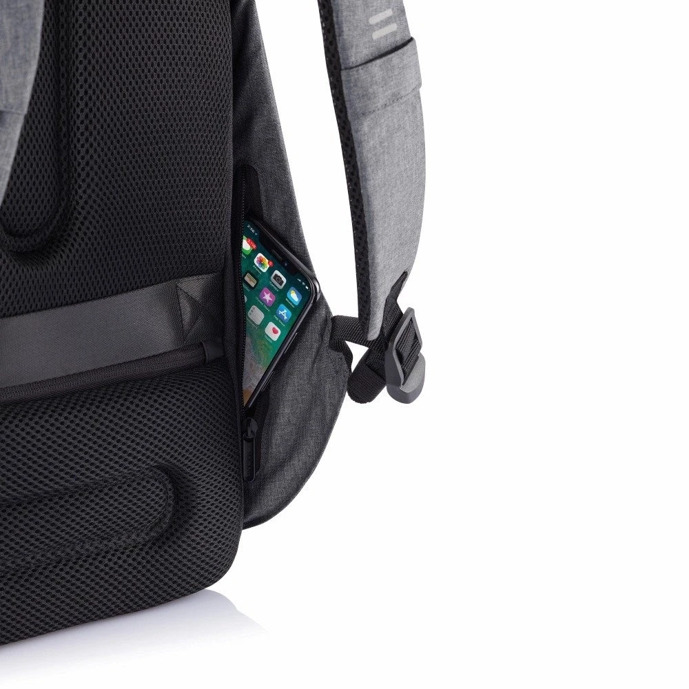 Kuprinė su apsauga nuo vagių XD Design Bobby Hero Regular, Juodos/Pilkos spalvos