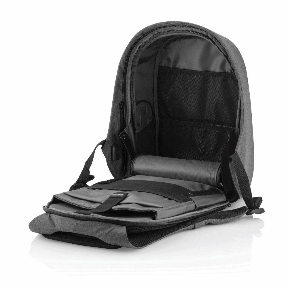 Kuprinė su apsauga nuo vagių XD Design Bobby Hero Regular, Juodos/Pilkos spalvos