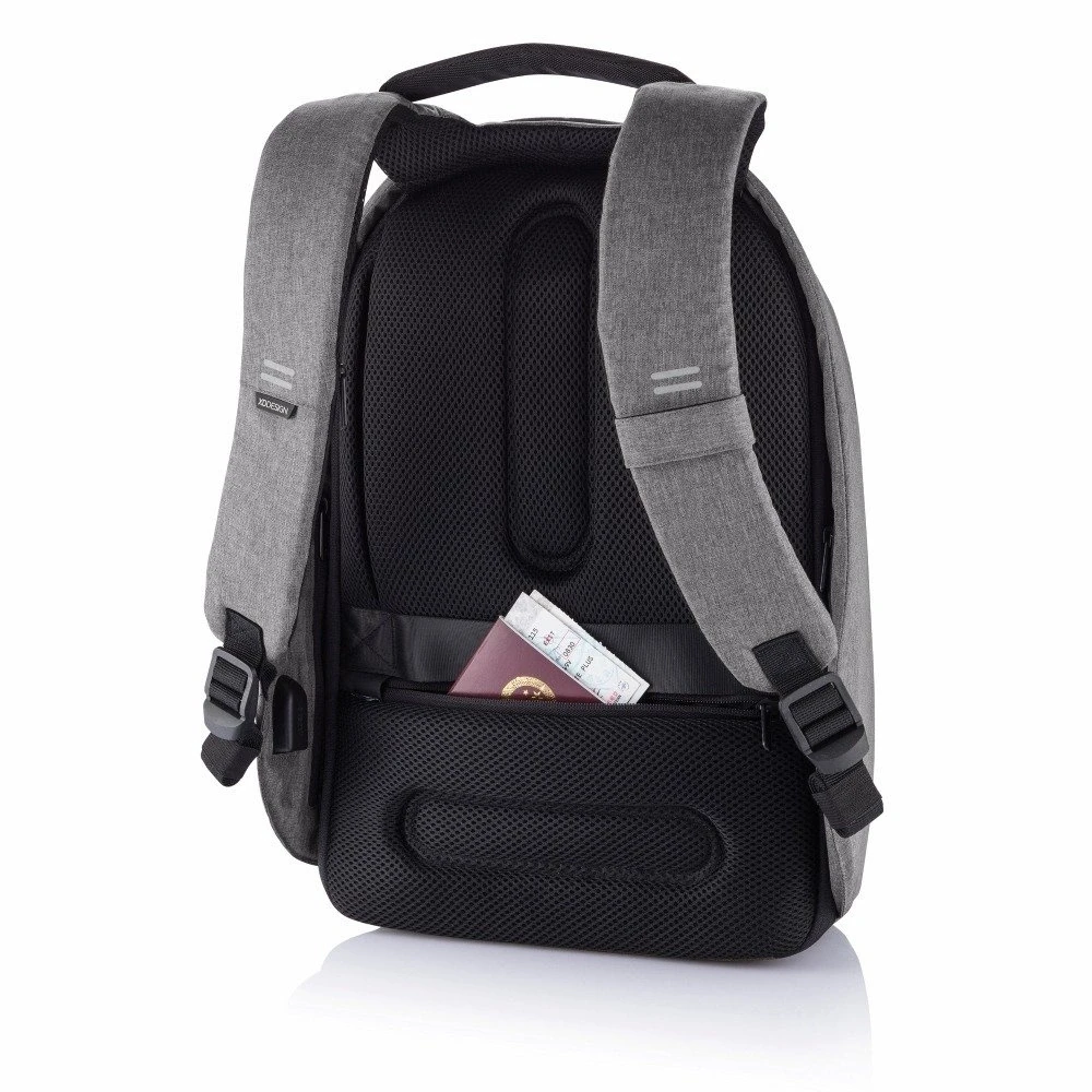Kuprinė su apsauga nuo vagių XD Design Bobby Hero Regular, Juodos/Pilkos spalvos
