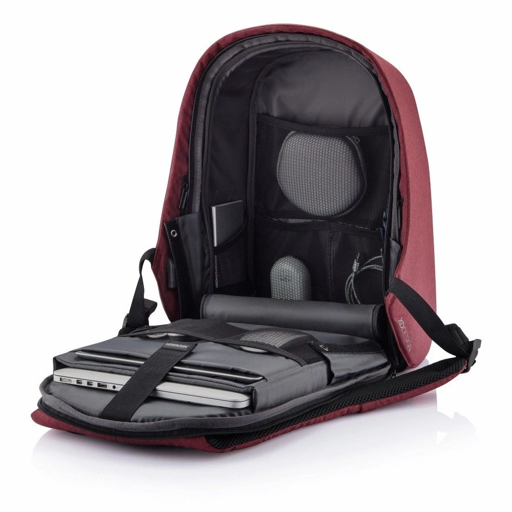 Kuprinė su apsauga nuo vagių XD Design Bobby Hero Regular, Raudonos spalvos