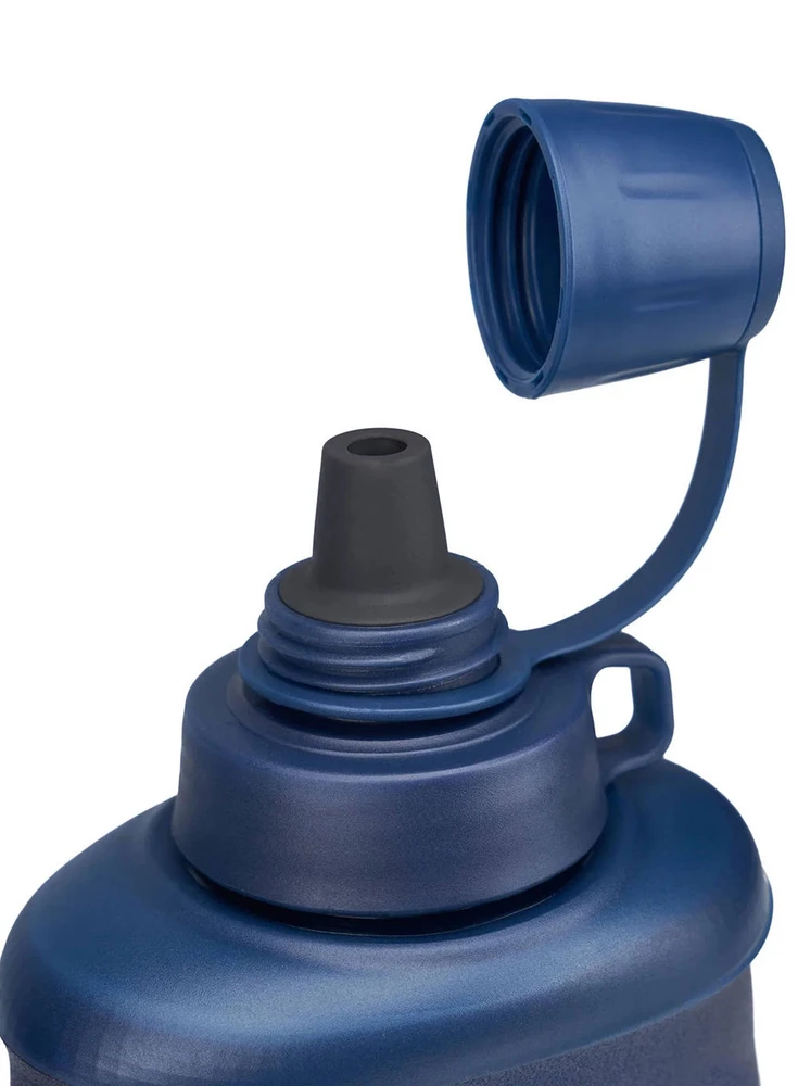 Gertuvė Life Straw „Lifestraw Peak“ serijos sulankstomas buteliukas su spaudimu, 650 ml, tamsiai pilkas