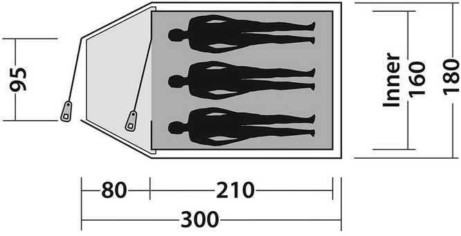 Palapinė Easy Camp Quasar 300 Steel Mėlyna