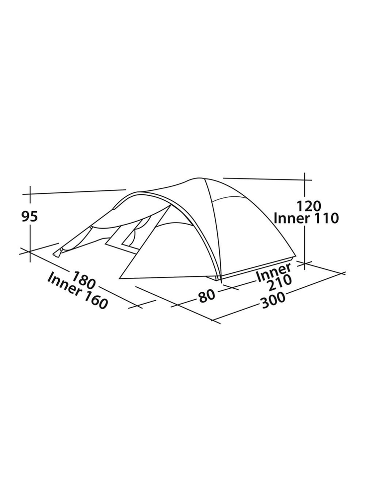 Palapinė Easy Camp Quasar 300 Steel Mėlyna