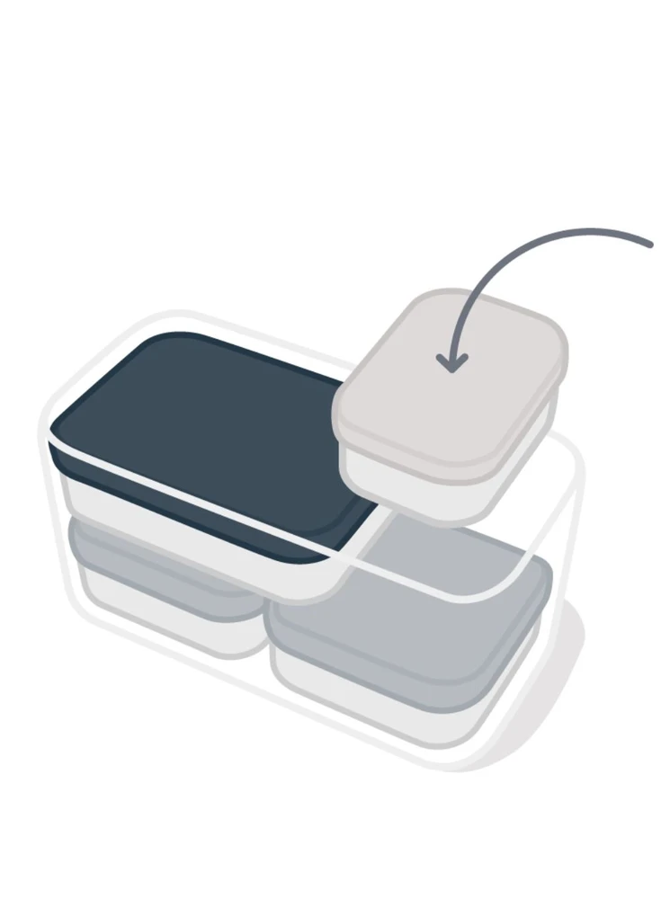 Monbento extra pojemniki do lunchboxa 4 sztuki Žalias