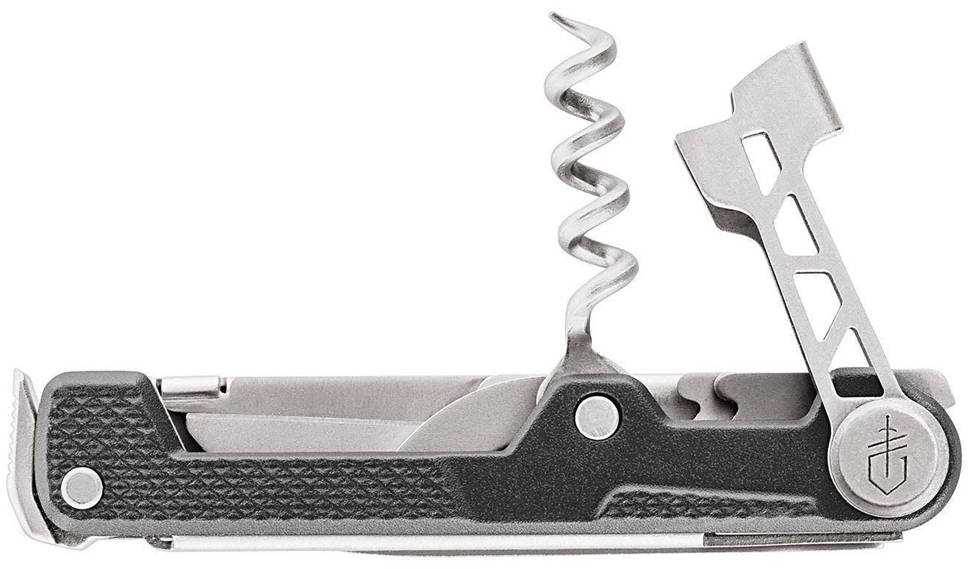 Gerber 31-003829 ArmBar kamštiena, Onikso daugiafunkcis peilis 6,3 cm, juodas, aliuminis