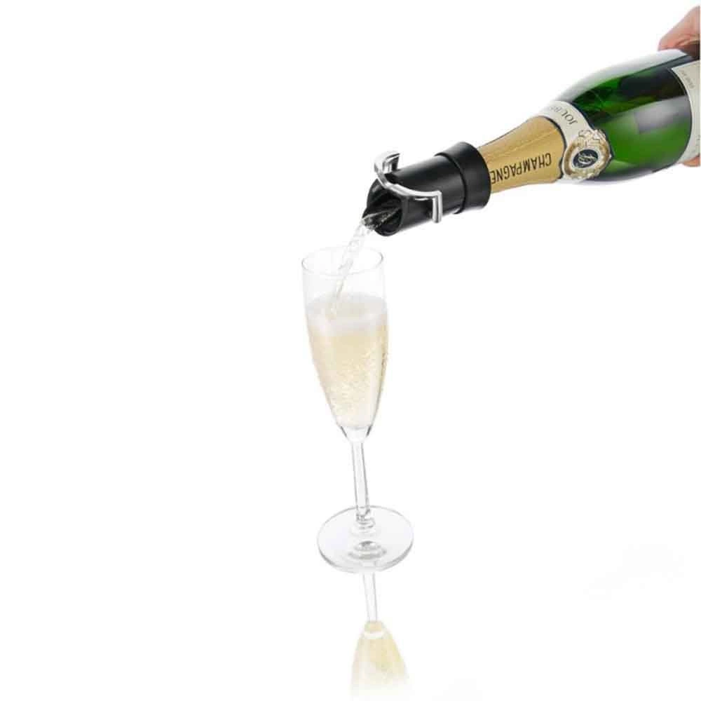 Vacu Vin Vacu Vin Champagne Saver, Juodas, Sidabrinis