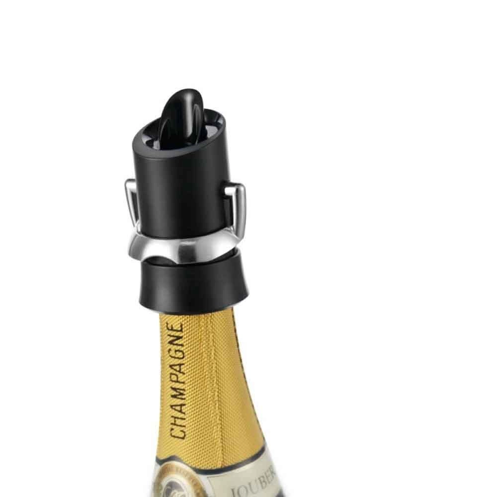 Vacu Vin Vacu Vin Champagne Saver, Juodas, Sidabrinis