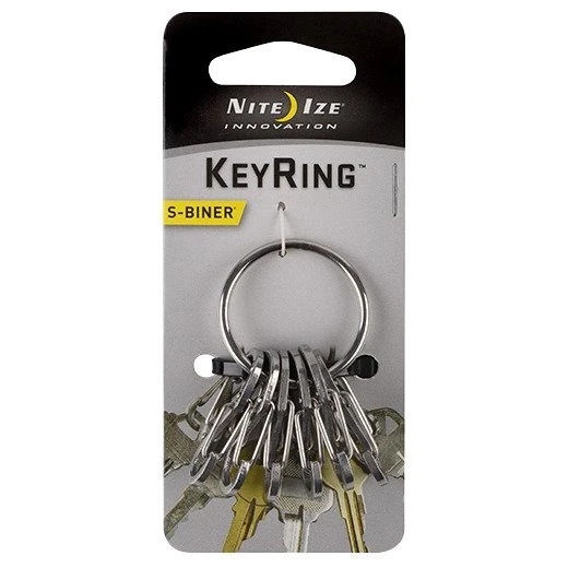 „Nite-Ize KeyRing+“ 6 x nerūdijančio plieno mikrokarabinai (KRGS-11-R3)
