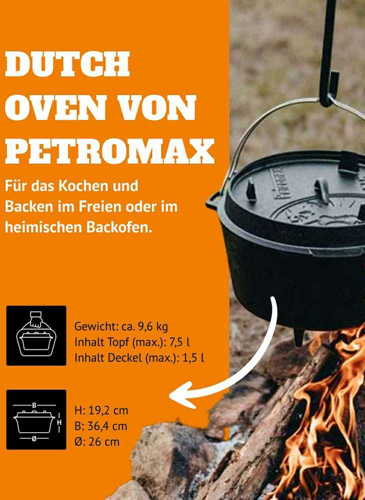 Ketaus Puodas Petromax FT9 (su kojelėmis) 9 l