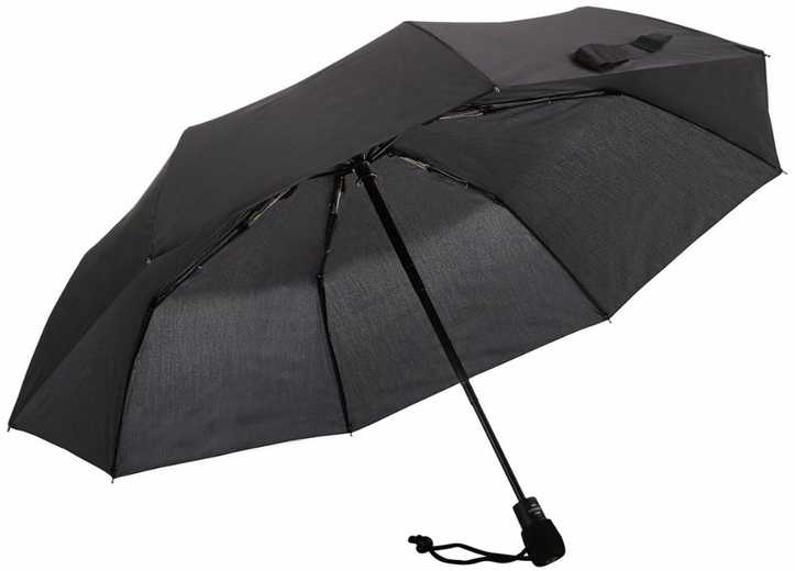 Carruzzo EuroSCHIRM light trek automatic Juoda Stiklo pluoštas Poliesteris Kompaktiškos Skėtis nuo lietaus