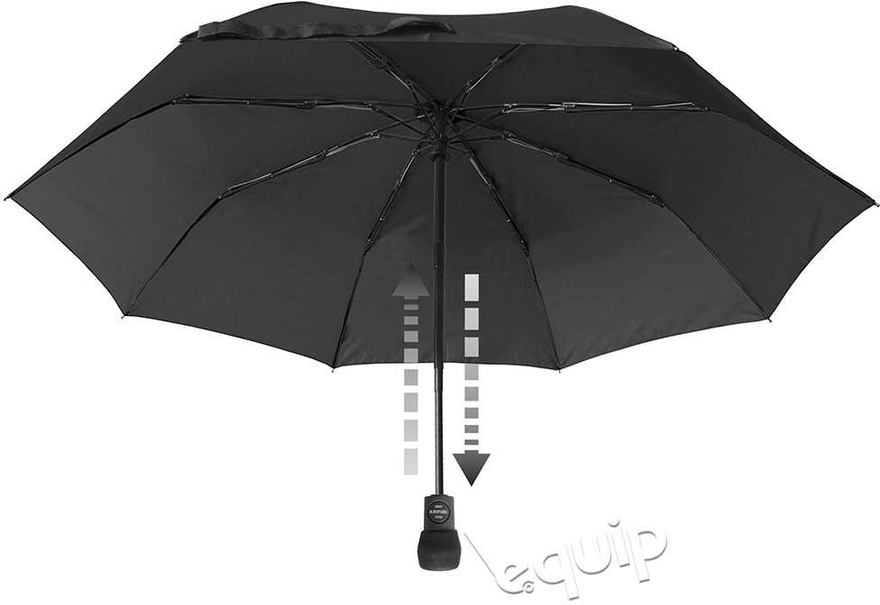 Carruzzo EuroSCHIRM light trek automatic Juoda Stiklo pluoštas Poliesteris Kompaktiškos Skėtis nuo lietaus