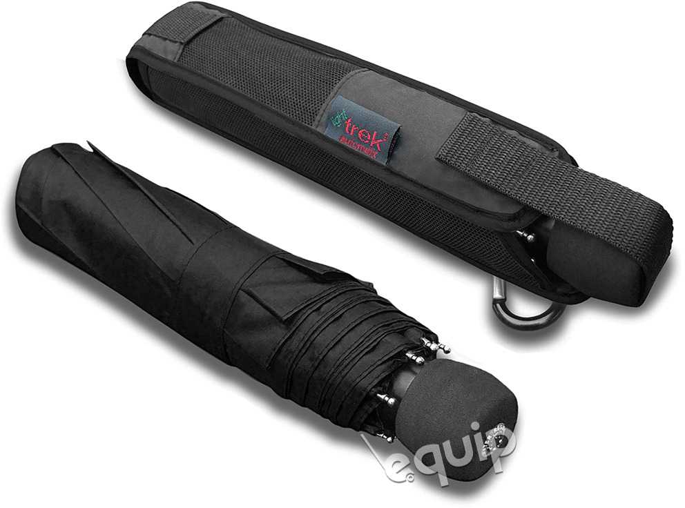 Carruzzo EuroSCHIRM light trek automatic Juoda Stiklo pluoštas Poliesteris Kompaktiškos Skėtis nuo lietaus