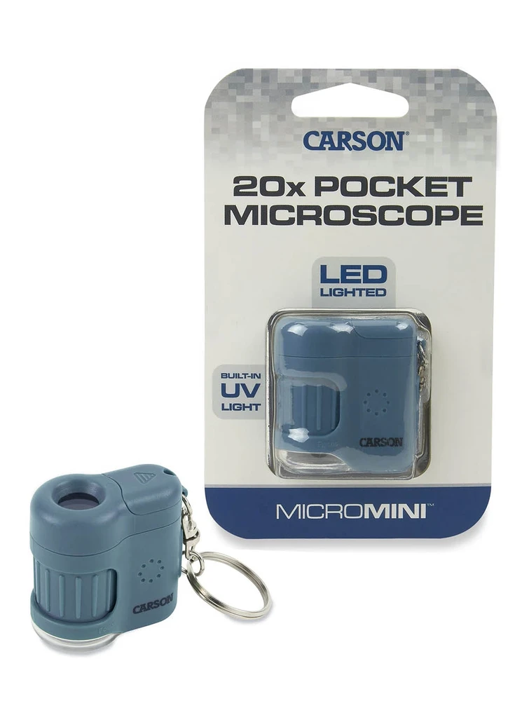 Mikroskopas Carson MicroMini mėlynas