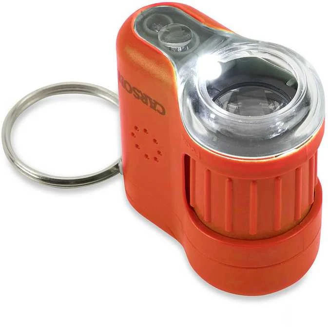 Carson MicroMini 20x kišeninis mikroskopas su UV spinduliais ir LED žibintuvėliu