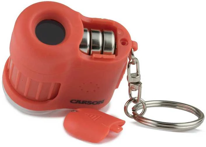 Carson MicroMini 20x kišeninis mikroskopas su UV spinduliais ir LED žibintuvėliu