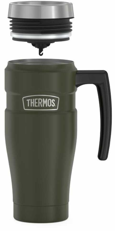 Thermos termokubilas su rankena, 470ml, armijos žalias