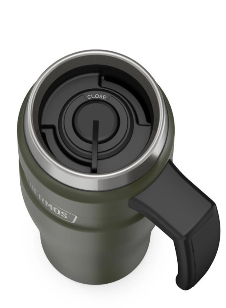 Thermos termokubilas su rankena, 470ml, armijos žalias