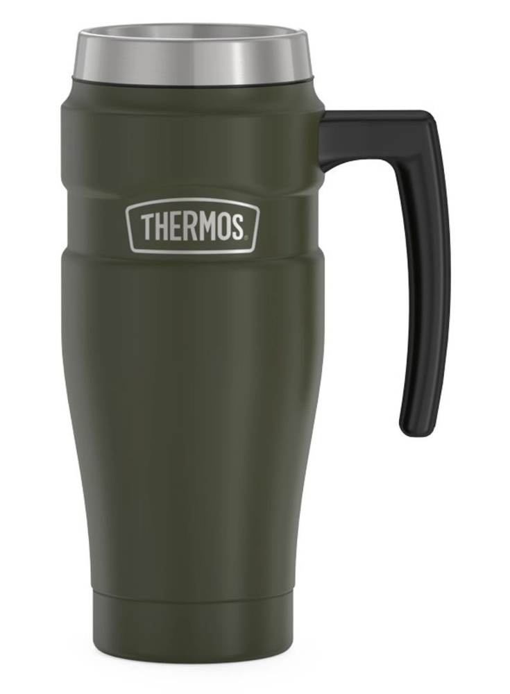 Thermos termokubilas su rankena, 470ml, armijos žalias