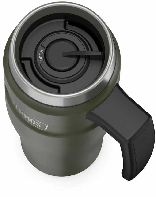 Thermos termokubilas su rankena, 470ml, armijos žalias