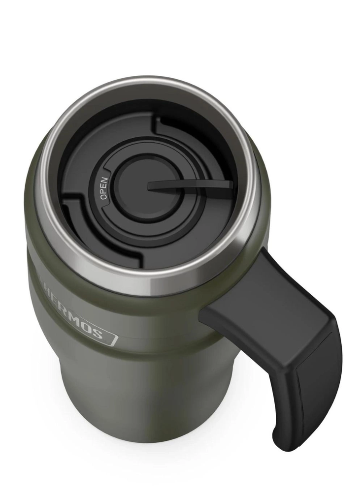 Thermos termokubilas su rankena, 470ml, armijos žalias