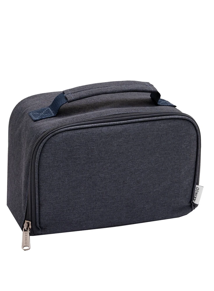Pietų dėžutė su termo maišeliu Akinod Bento+Lunch bag 11:58 Noir/Gris, AKI000045