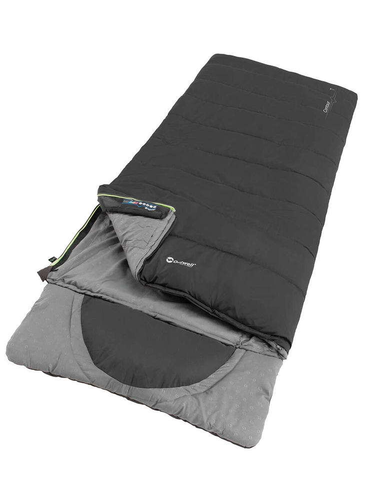 Outwell miegmaišis Contour 220 x 85 cm, -13/+16 °C, juodas